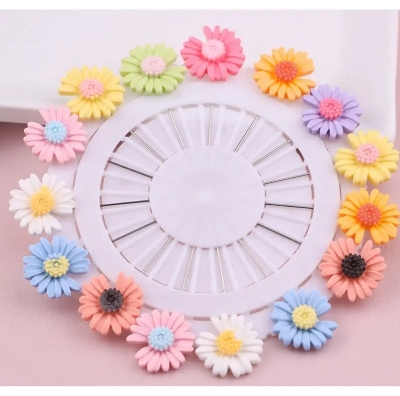 Picture of Sunflower Hijab Pin/ Hijab Safety Pin - (5/10/15 pcs)