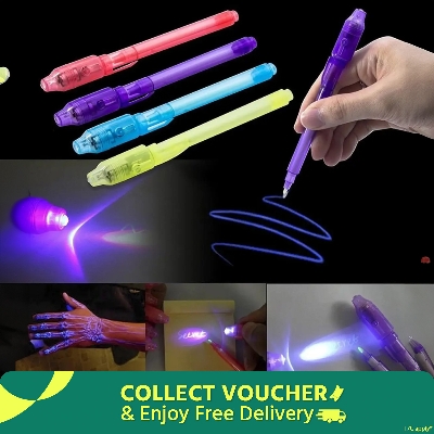 Picture of Luminous Light Pen Invisible Ink Magic UV Light Money Detector Pen 2 In 1 Combo