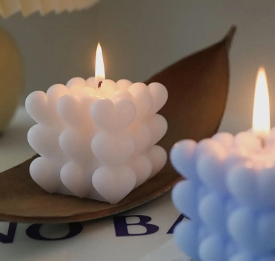 Picture of Love Cube Heart-shaped Candle/Aromatherapy love candle for Home Decor