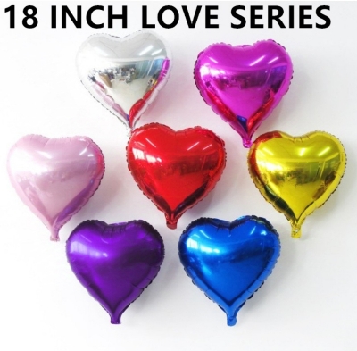 Picture of Heart shape foil balloon/18 inch foil heart balloons High temperature high quality aluminum premium quality Birthday Party Decorations Bridal Shower decorations Wedding Parth Decorations Baby Shower Decorations Graduation Party Decorations Festival Decora