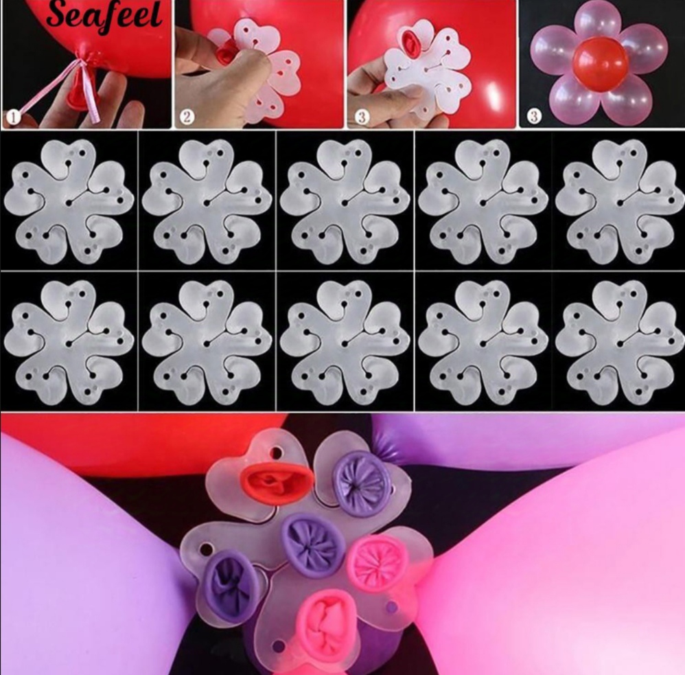 Picture of 3pcs premium Flower Balloon Clip Flower Balloon Clips for balloons