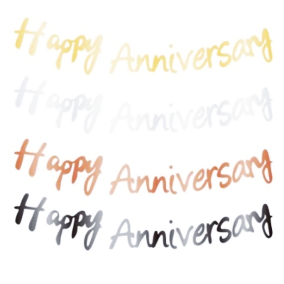 Picture of Ginger ray Happy anniversary banner/Happy Anniversary spiral banner