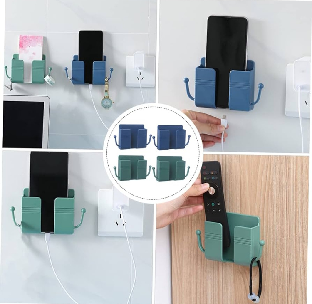 Picture of Multi-function Wall Mounted Organizer Holder, Storage Box, Remote Control, Mobile Phone Plug