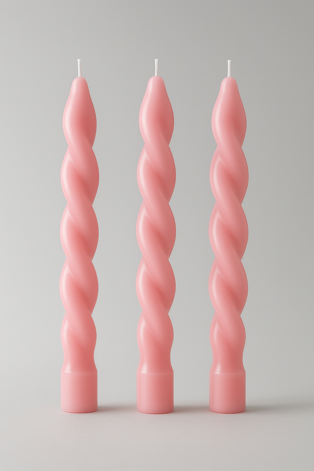 Picture of Long Twisted Table Candles Spiral Luxury Candles