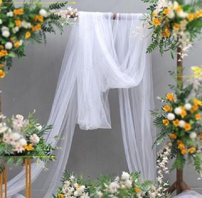 Picture of White Tissue Fabrics For Birthday, Wedding and Party Decoration