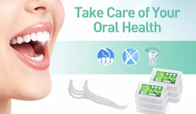 Picture of Dental Floss Toothpick 30pcs box/Procare Macromolecule Dental Floss Pick Toothpick Inner dental Cleaner Tooth Picks