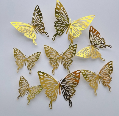 Picture of 3D Butterfly Wall Stickers, Pack of 12, for Home Decor, Various Sizes