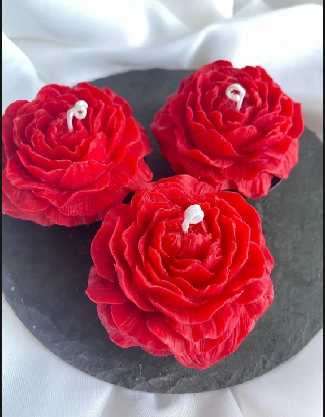 Picture of Elegant Floral Design peony candle-1pc