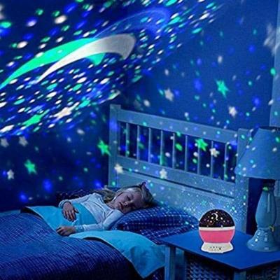 Picture of Star Master Rotating Starry Sky Light,Colorful Night Lights Projector Children Kids Baby Sleep Lighting Sky Star Master Projection Lamp Led Projection Home Decor - Table Lamp
