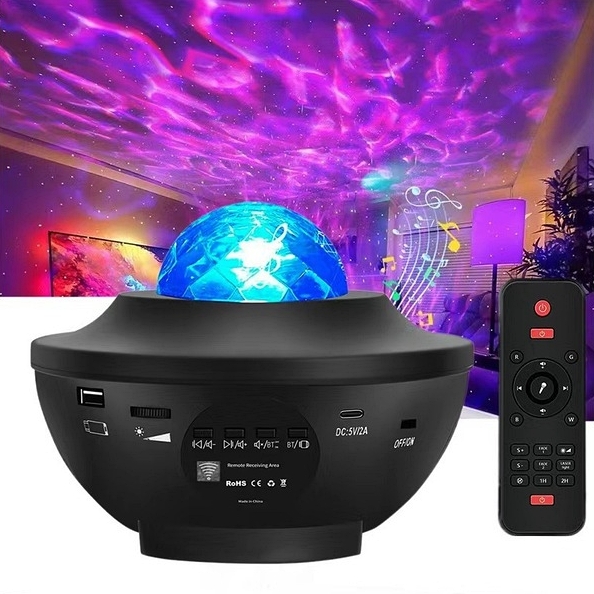 Picture of Galaxy Projector Star Starry Sky LED Night Light Projector Bluetooth Speaker Bedroom Lamp Universal Mini LED Lights Projector Light