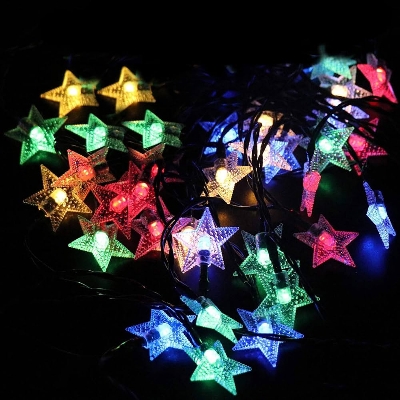Picture of 28-Piece Star-Shaped LED Fairy Lights – Decorative String Lights for Room, Wedding & Party Home Decoration
