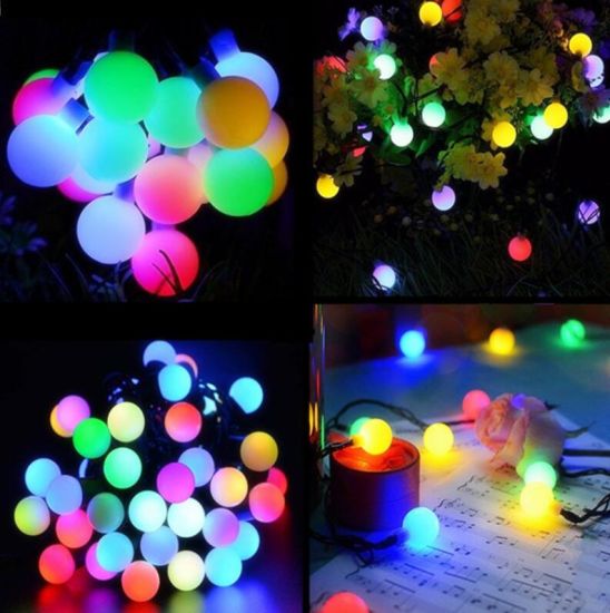Picture of LED Color Changing Fairy Light Ball Shaped - 28 bulbs, LED Ball Shaped String Fairy Lights Multi-color, 28 LED Ball light, Party, Wedding decoration, Holiday lights