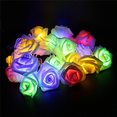 Picture of Rose Flower Fairy String Light 20 LEDs Modes change - Room Decoration Light - Room Decoration Light