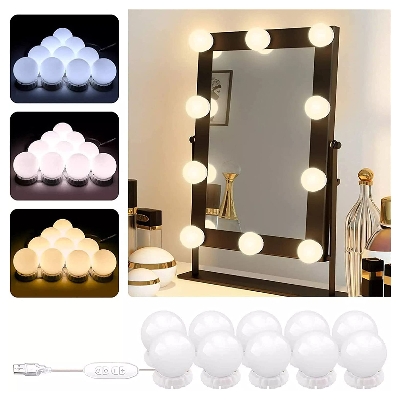 Picture of Vanity  Mirror Led Light 10 LED Light - 3 Modes & USB Type