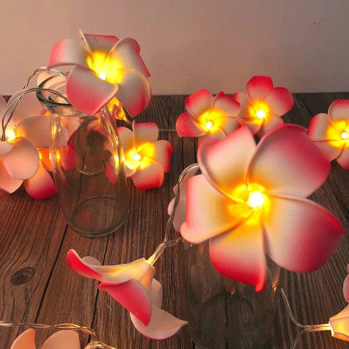 Picture of plumeria flower led string light /Kath Golap fairy light  bedroom decorative party