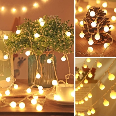 Picture of 28 led Ball shape Fairy Lights, warm white snow ball Waterproof Decorative Fairy Light - Room Decoration Light