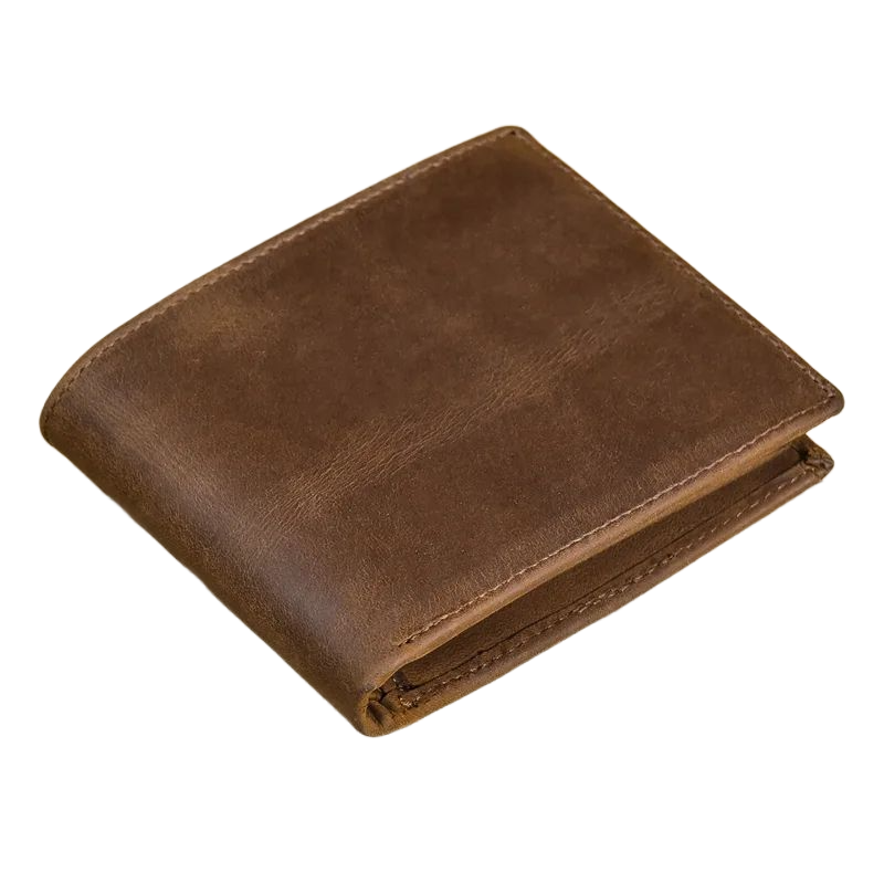 Picture of Crazy Horse Leather Men's Short Wallet Gift For Men Male Brand Designer Mans Coin Purse Retro Fashion Men Purse Short Style.