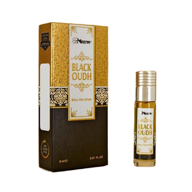 Picture of Meena Black Oudh : Premium Quality Roll On Attar-8ML-Made In India |