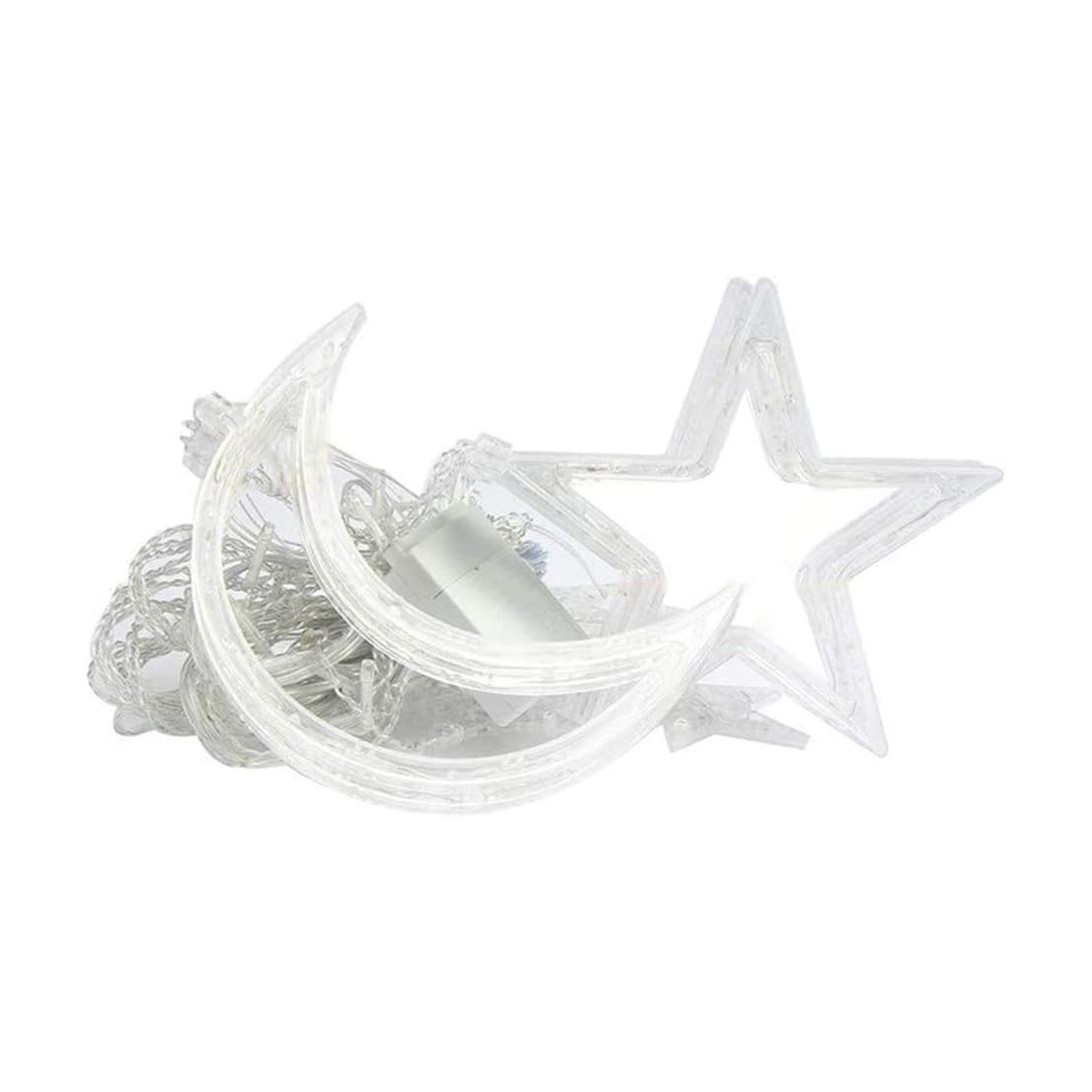 Picture of Moon Star LED Fairy Light for Curtains- 16 feet, 3 Moon, 3 Star, 6 Small Star