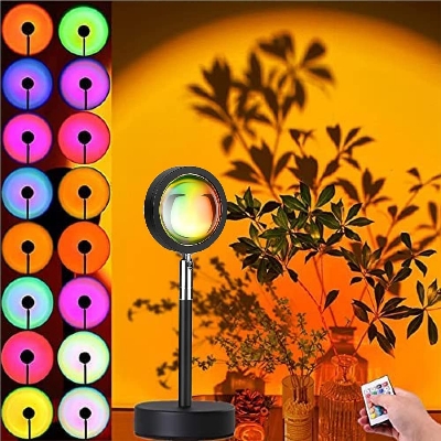 Picture of Sunset Lamp Projector Night Light Rainbow Lamp for Home Office Shop Background Wall Decoration