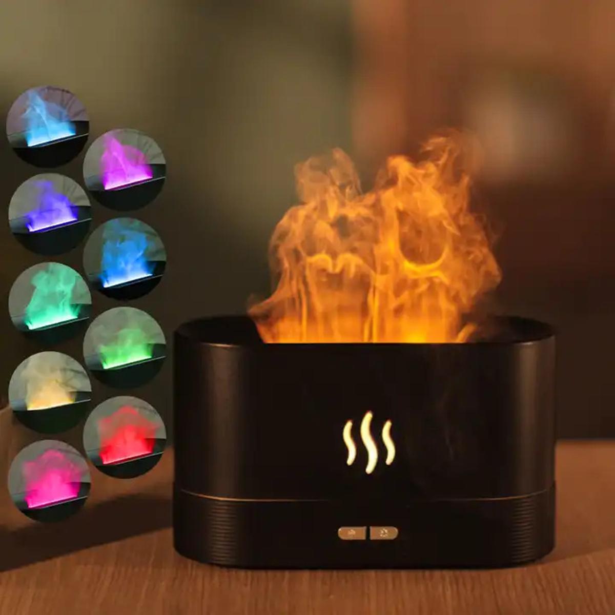 Picture of DQ701 Flame Effect Humidifier Led Night Light Fire Humidifier Aroma Diffuser Humidifier new