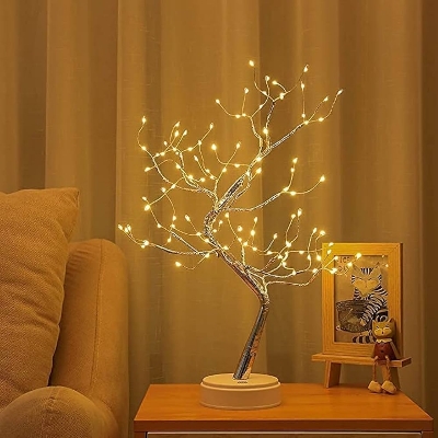 Picture of 108 LED Spirit Tree Lamp, DIY Artificial Tree Lamp, USB/Battery Touch Switch, Decoration of Children's Room, Bedroom, Living Room, Party, Wedding