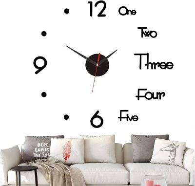 Picture of Diy Acrylic Wall Clock For Living Room Bed Room Home Decorative Digital Creative Wall Clock
