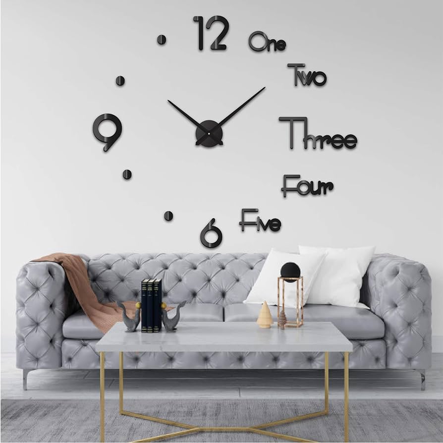 Picture of Diy Acrylic Wall Clock For Living Room Bed Room Home Decorative Digital Creative Wall Clock