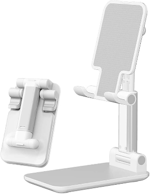 Picture of Adjustable Folding Desktop Phone Stand and Tablet Holder with Plastic Base for Smartphones and Tablets