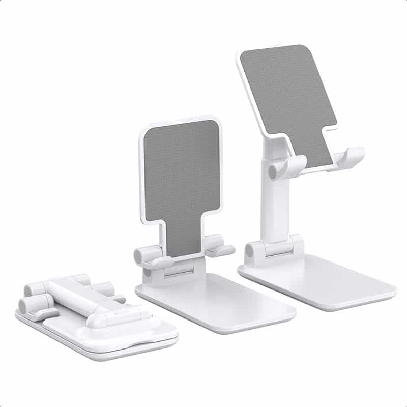 Picture of Adjustable Folding Desktop Phone Stand and Tablet Holder with Plastic Base for Smartphones and Tablets
