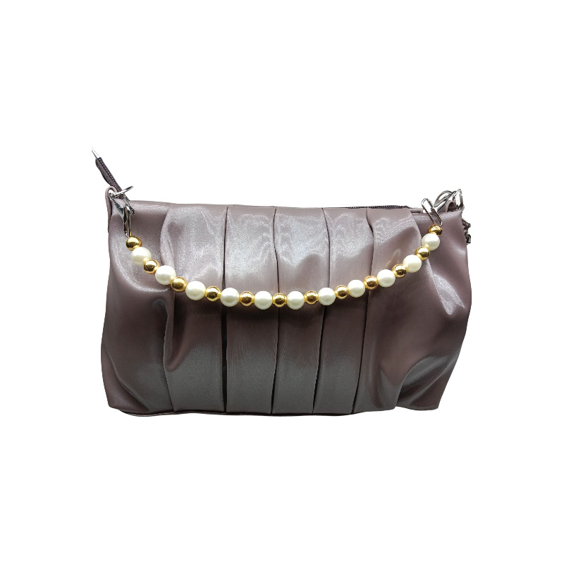 Picture of Pearl chain kuchi double belt crossbody shoulder sidebag for girls |