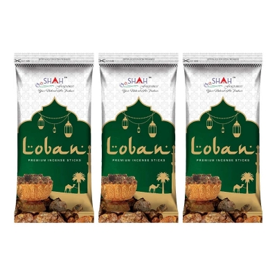 Picture of Shah fragrances Loban Zipper Incense Sticks (Pack of 3 * 130 Grams)