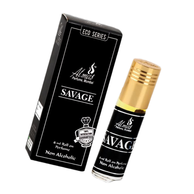 Picture of Almas Brand 100% Original SAVAGE Great Fragrance Long-Lasting For Men Women Boys Girls (UNISEX) 6Ml Floral Attar Pocket Perfume Ittar