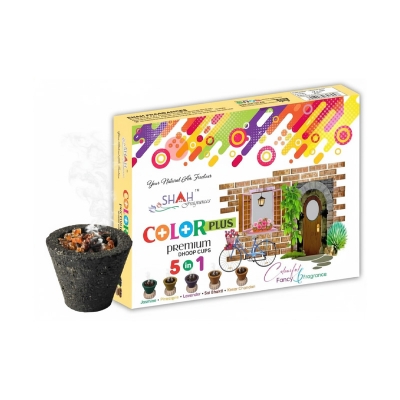 Picture of Shah Fragrances  Color Plus 5in1 Premium Sambrani Cup Dhoops