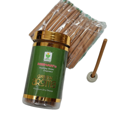 Picture of GREEN AROMA Premium Dhoop Sticks - Nisans Inspiring Divine Frangrance 100gm jar