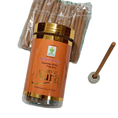 Picture of ORANGE AURA Premium Dhoop Sticks - Nisans Inspiring Divine Frangrance 100gm jar