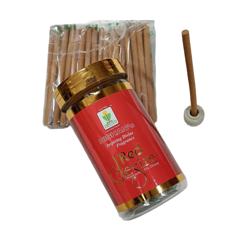 Picture of Red Desire Premium Dhoop Sticks - Nisans Inspiring Divine Frangrance 100gm jar