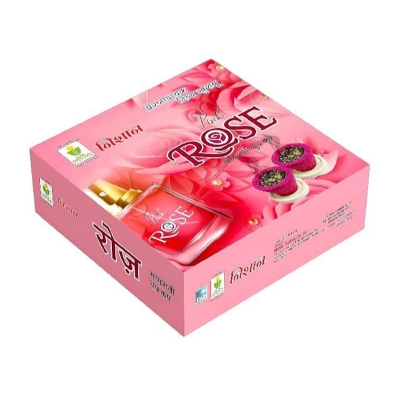 Picture of Nishan (24 Pcs) Pink Rose Sambrani Dhoop Cups for Pooja, Meditation, Festivals and Spiritual Events, Gulab Dhup Cup with Holder Plate, (2 Box) (24-Gulab) Agarbatti