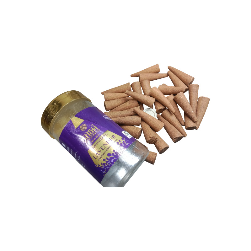 Picture of Lavender 100 gram Cone Dhoop Jar SHAH FRAGRANCES