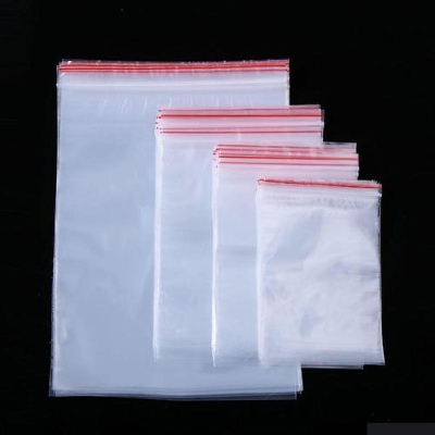 Picture of 6"X8" Inch Pack of 100 Pcs Clear Zipper Poly Bag / Zip Lock Bag.