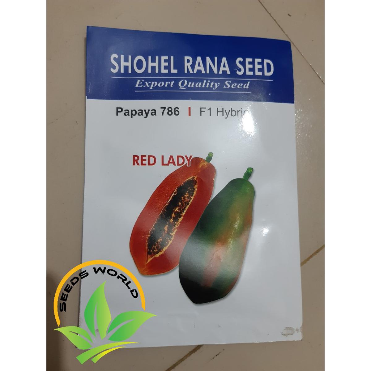 Picture of Hybrid F1 Red Lady Papaya 10 Seeds Taiwan (Intact pack)