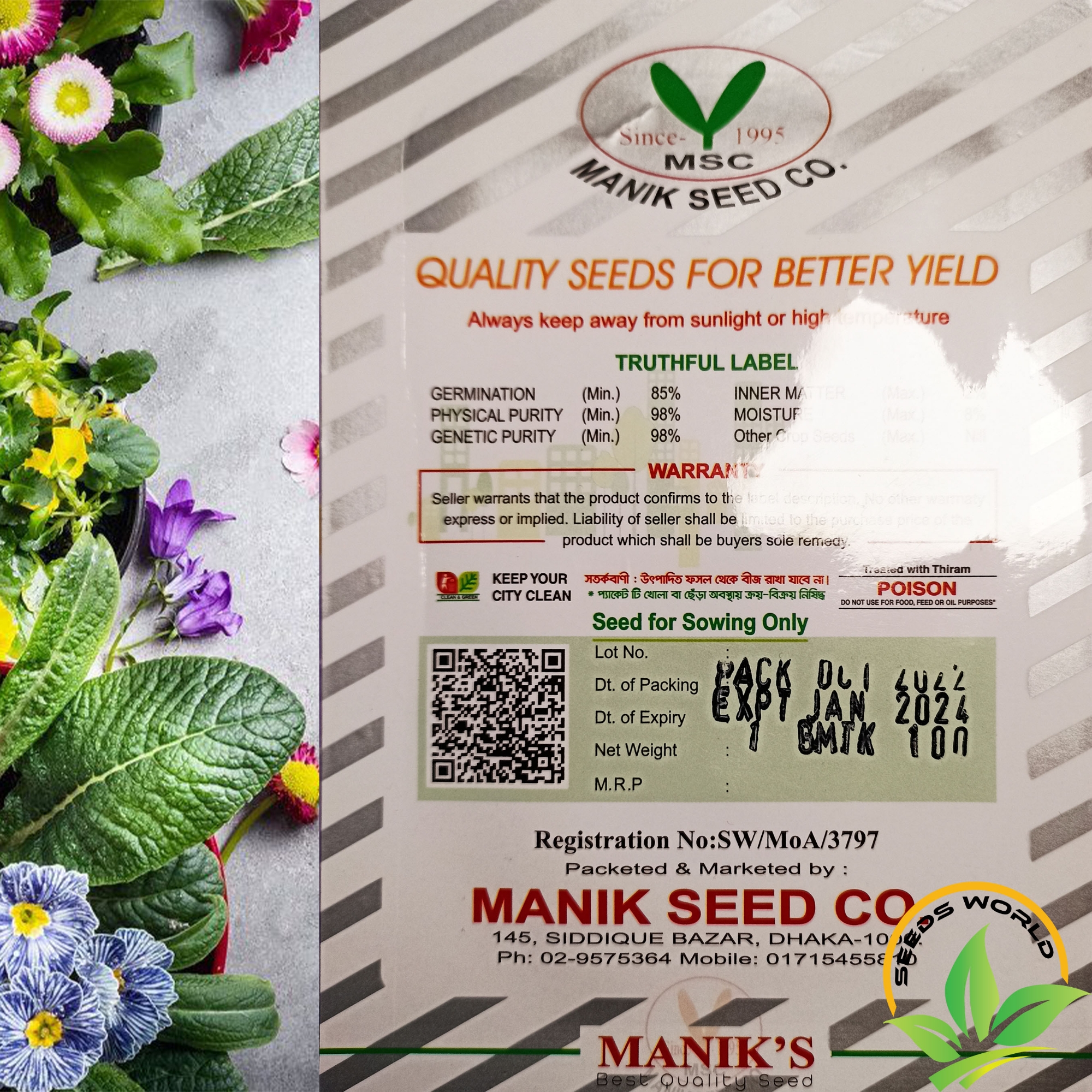 Picture of Black Chilli Seeds INTAKE PACKET All Season