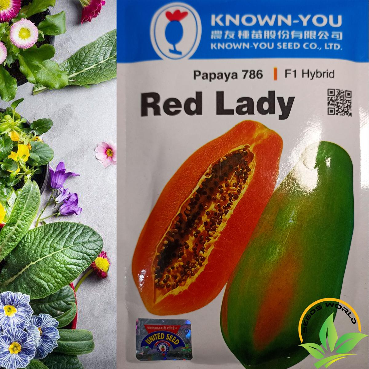 Picture of Known You Red Lady Papaya Seeds, Papaya Red Lady seeds INTACT PACKET