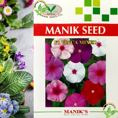 Picture of Vinca/Nayantara F1 Flower Mixed seeds Intact Packet