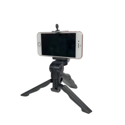 Picture of Mini Tripod Stand Support Holder Hand Grip Stabilizer With Smartphone Clip Bracket