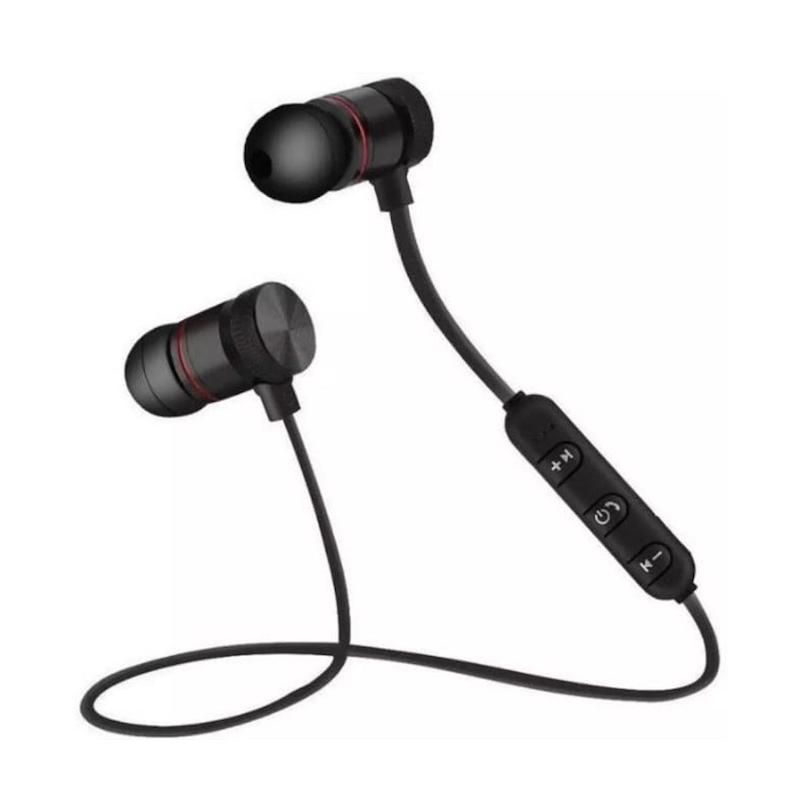 Picture of Stereo Super Wireless Sports Bluetooth Magnet Earphone- Black by Alpha Technology