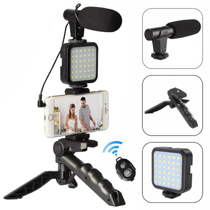 Picture of Ay-49 Phone Tripod Vlogging Kits Live Selfie Fill Light Integration With Remote Control Microphone Light Light - Ring Light for vlogging by Alpha