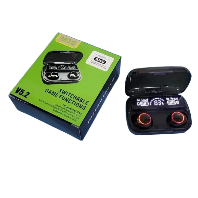 Picture of M30 TWS Bluetooth Headset Upgrade V5.2 Waterproof Eearphone Wireless Sports In-Ear Headphones Low Latency Noise Cancellation Alpha