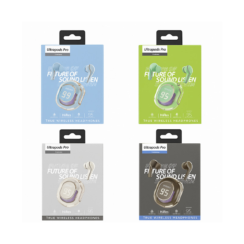 Picture of Ultrapods Pro True Wireless Earbuds with Display Transparent Design, Bluetooth 5.3 Waterproof by Alpha Technology
