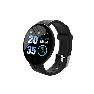 Picture of D18 Smart Watch Heart Rate Monitor Men's Women's Smartwatch Round Fitness Digital Watches for Men Women Band Bracelet By Alpha